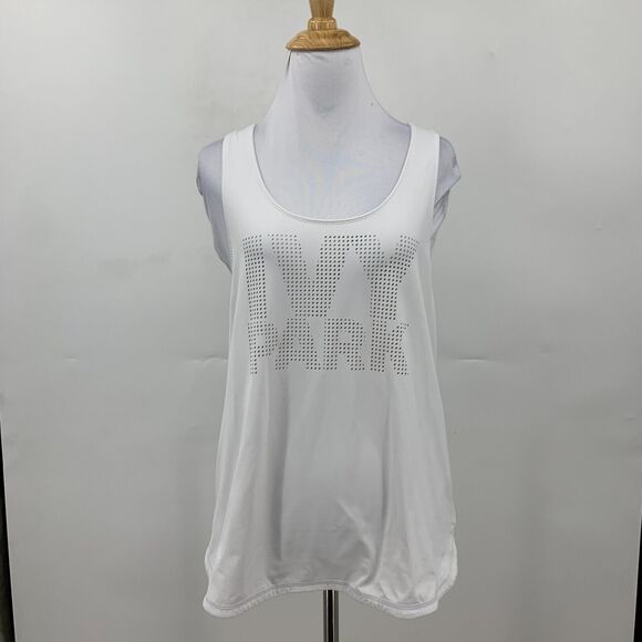Ivy Park Tank Top Womens XS Extra Small Laser Cut Logo Racerback Scoop Neck - Picture 2 of 12
